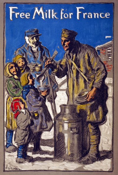 Lait gratuit pour la France, 1918 - Francis Luis Mora